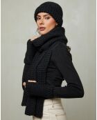 Ensemble Bonnet, Mitaines et Écharpe Cassiane noir