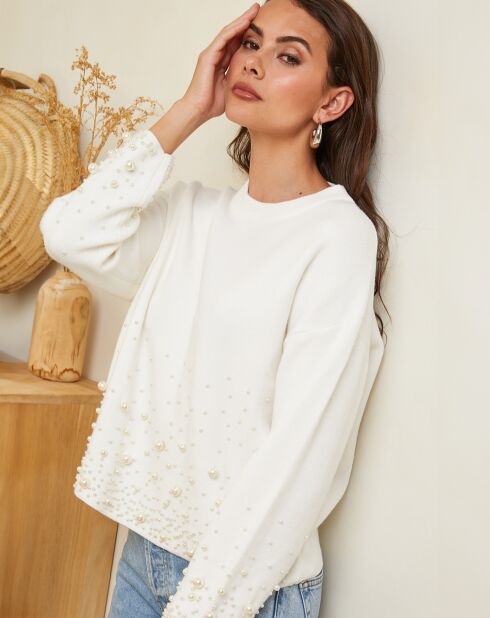 Pull Elise blanc