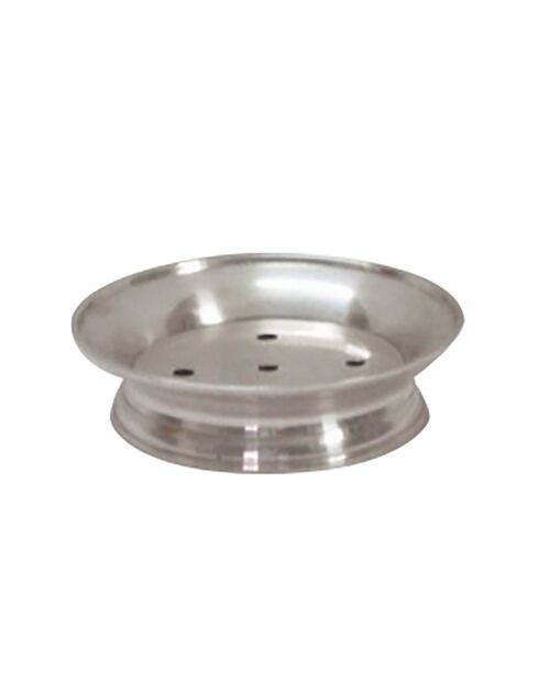 Porte savon en laiton finition argent vieilli