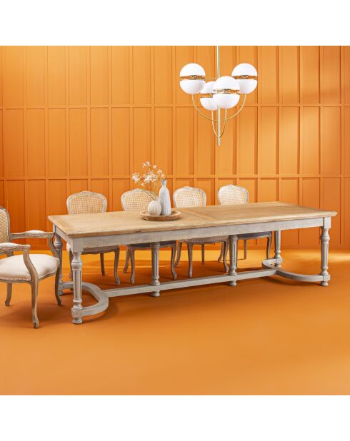 Table en bois massif fantastique gris clair