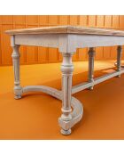 Table en bois massif fantastique gris clair