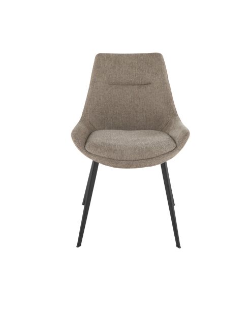 Chaise taupe Colombe lot de 2 - 62 x 54 x 82 cm