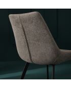 Chaise taupe Colombe lot de 2 - 62 x 54 x 82 cm