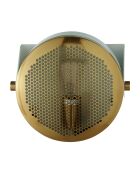 Applique en métal blanc et doré sonik