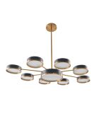 Lustre métal couleur laiton et noir Brooklyn - 140 x 95 x 159 cm