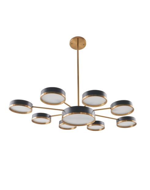 Lustre métal couleur laiton et noir Brooklyn - 140 x 95 x 159 cm