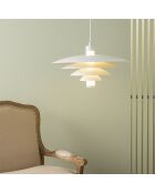 Lustre blanc Boreal - 50 x 50 x 160 cm