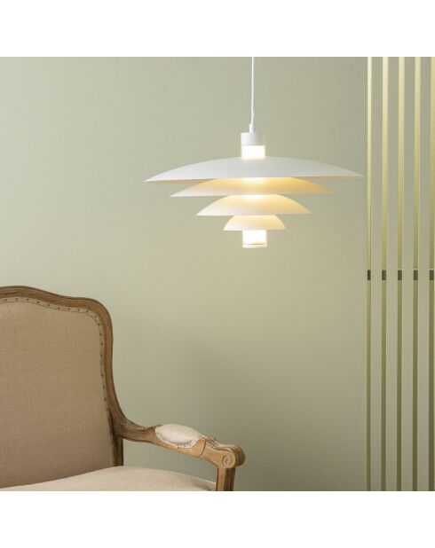 Lustre blanc Boreal - 50 x 50 x 160 cm