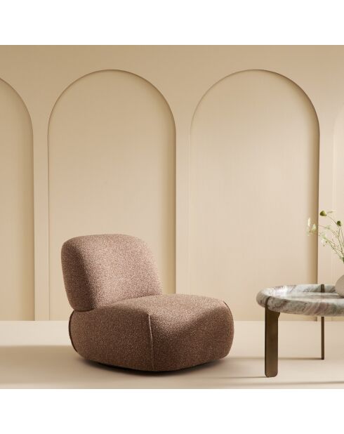 Fauteuil pivotant corail Cesar - 81 x 92 x 71 cm