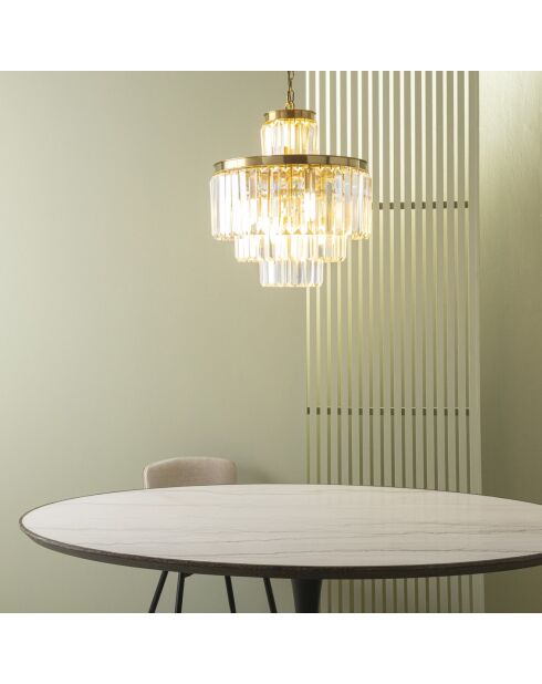 Lustre Fulgurant 11 lampes doré - 52 x 52 x 63 cm