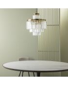 Lustre Fulgurant 11 lampes doré - 52 x 52 x 63 cm