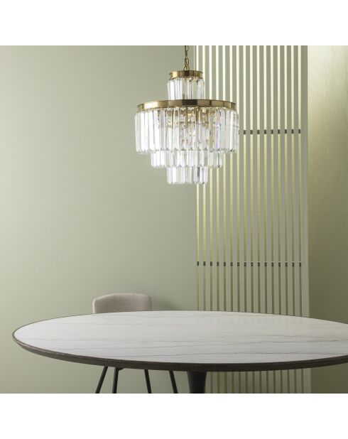 Lustre Fulgurant 11 lampes doré - 52 x 52 x 63 cm