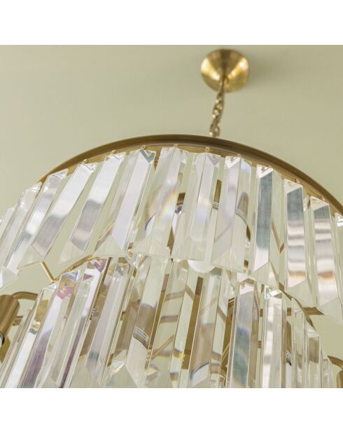 Lustre Fulgurant 11 lampes doré - 52 x 52 x 63 cm