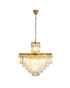 Lustre Fulgurant 22 lampes doré - 82 x 82 x 82 cm