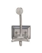 Porte manteau mural 1 crochet en laiton finition argent vieilli