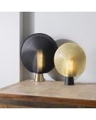 Lampe en métal doré et maille plastique noire H40 cm Maille - 36 x 9 x 41 cm