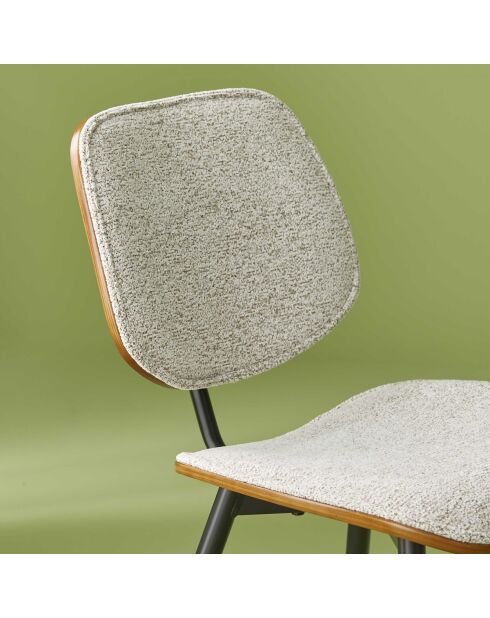Chaise Olympia beige, lot de 2 - 46 x 45 x 77 cm