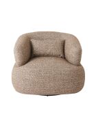 Fauteuil pivotant en tissu brun Regis - 91 x 88 x 67 cm