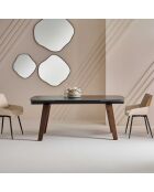 Table céramique avec allonges vecchio grise