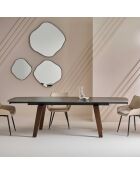 Table céramique avec allonges vecchio grise