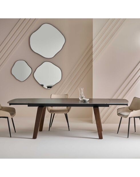 Table céramique avec allonges vecchio grise