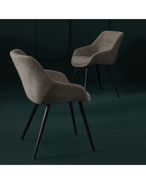 Bridge taupe Colombe lot de 2 - 64 x 68 x 79 cm