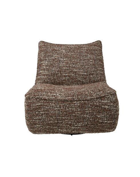 Fauteuil pivotant luke en tissu marron
