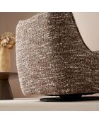 Fauteuil pivotant luke en tissu marron