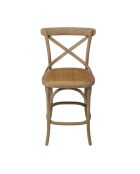 Chaise Bistrot comptoir chêne oxydé - 50 x 51 x 96 cm