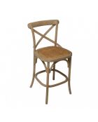Chaise Bistrot comptoir chêne oxydé - 50 x 51 x 96 cm