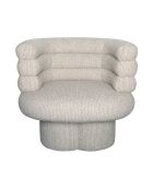 Fauteuil pivotant trèfle écru