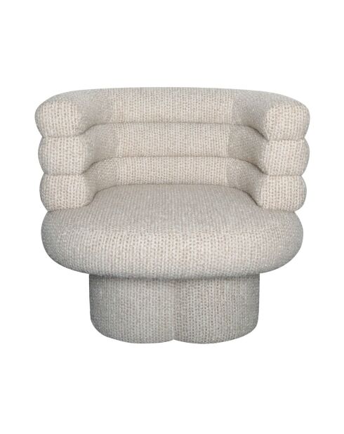 Fauteuil pivotant trèfle écru