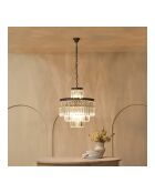 Lustre en métal gris Fulgurant - 52 x 52 x 63 cm