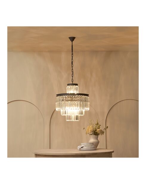 Lustre en métal gris Fulgurant - 52 x 52 x 63 cm