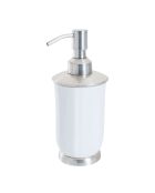 Ensemble d'accessoires de lavabo en métal et porcelaine - 7 x 7 x 20 cm