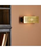 Applique avec plaque perforée en métal finition laiton vegas