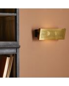 Applique avec plaque perforée en métal finition laiton vegas