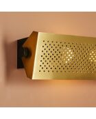 Applique avec plaque perforée en métal finition laiton vegas