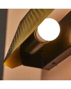 Applique avec plaque perforée en métal finition laiton vegas