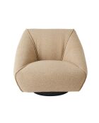 Fauteuil pivotant couleur lin Henry - 91 x 88 x 67 cm