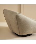 Fauteuil pivotant couleur lin Henry - 91 x 88 x 67 cm