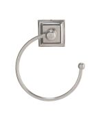 Porte-serviette mural en laiton finition argent vieilli Alpha - 15 x 5 x 17 cm