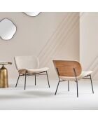 Fauteuil Serge écru - 62 x 65 x 68 cm