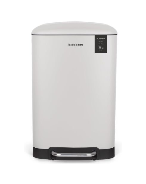 Poubelle à pédale blanche - 20L