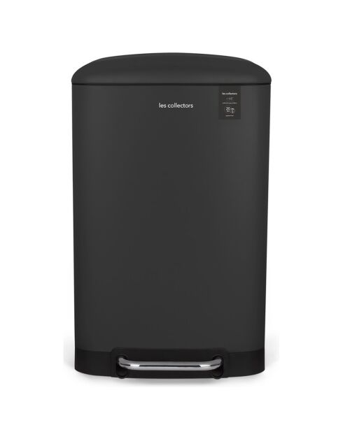 Poubelle à pédale gris foncé - 20L