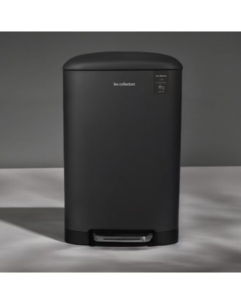 Poubelle à pédale gris foncé - 20L