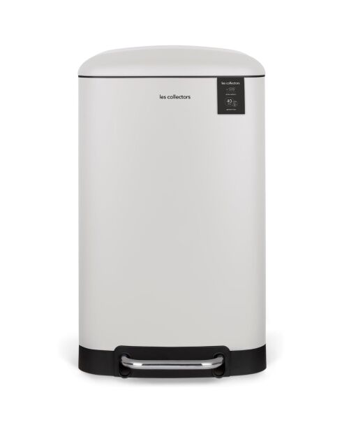 Poubelle à pédale blanche - 40L