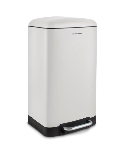 Poubelle à pédale blanche - 40L
