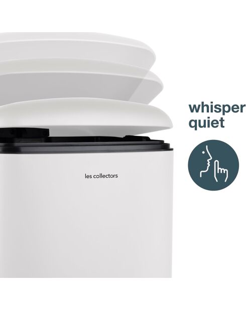 Poubelle à pédale blanche - 40L