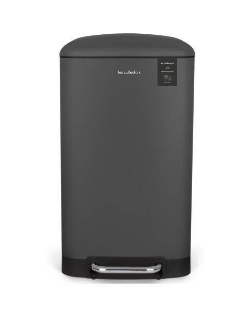 Poubelle à pédale grise - 40L